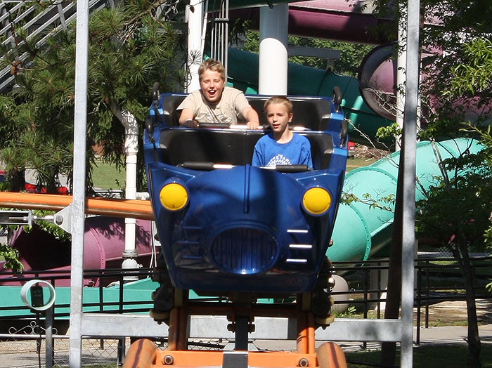 The Wild Lightnin Roller Coaster at Lake Winnepesaukah Amusement Park, Rossville, Georgia