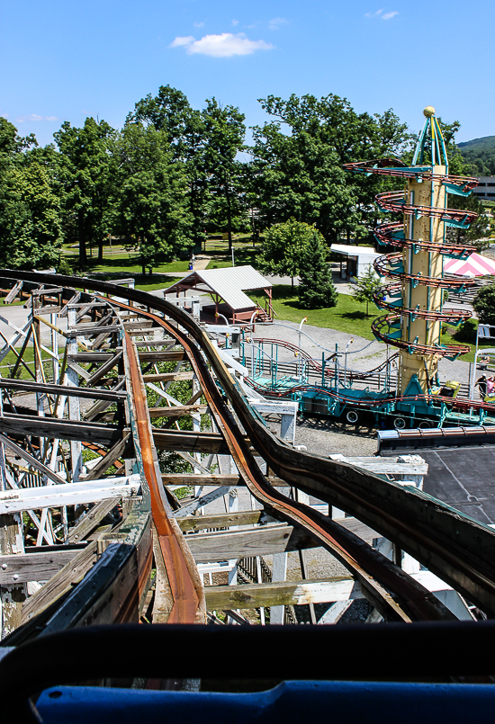 Leap The Dips, The worlds oldest roller coaster at Lakemont Park and The Island Waterpark, Altoona, Pennsylvania