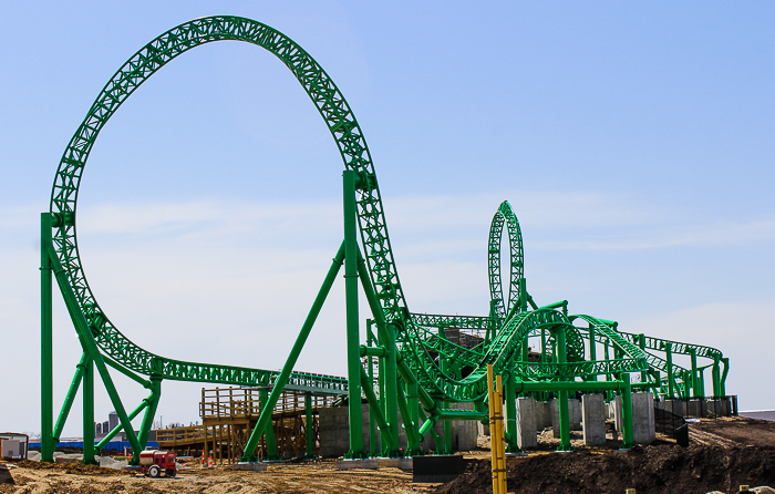 The Maugani launched coaster in the Yuta realm at Lost Island Theme Park, Waterloo, Iowa