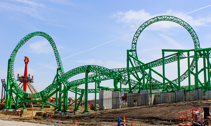 The Matugani Launched Coaster in the Yuta realm at Lost Island Theme Park, Waterloo, Iowa