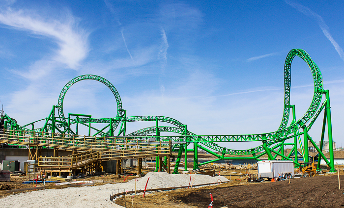 The Matugani launched coaster in the Yuta realm at Lost Island Theme Park, Waterloo, Iowa