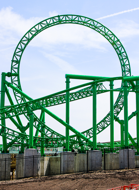 The Maugani launched coaster in the Yuta realm at Lost Island Theme Park, Waterloo, Iowa