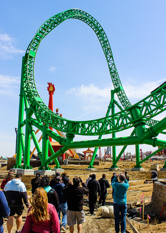 The Matugani launched coaster in the Yuta realm at Lost Island Theme Park, Waterloo, Iowa