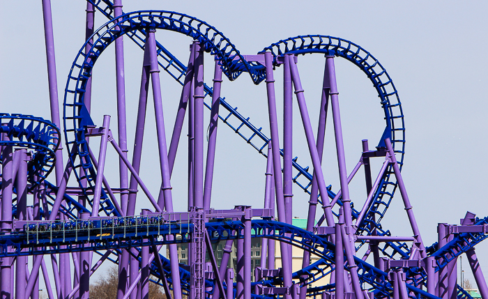 The Nopuko Sky Coaster in the Udara realm at Lost Island Theme Park, Waterloo, Iowa