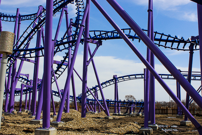 The Nopuko Sky Coaster in the Udara realm at Lost Island Theme Park, Waterloo, Iowa