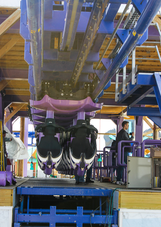 The Nopuko Sky Coaster in the Udara realm at Lost Island Theme Park, Waterloo, Iowa