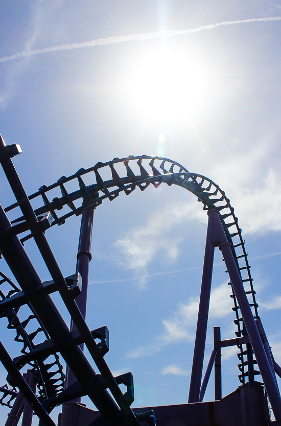 The Nopuko Sky Coaster in the Udara realm at Lost Island Theme Park, Waterloo, Iowa