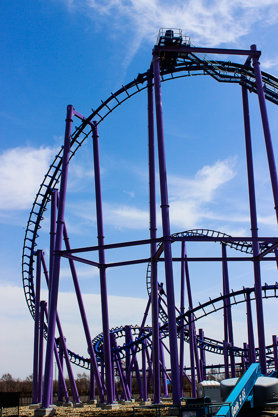 The Nopuko Sky Coaster in the Udara realm at Lost Island Theme Park, Waterloo, Iowa