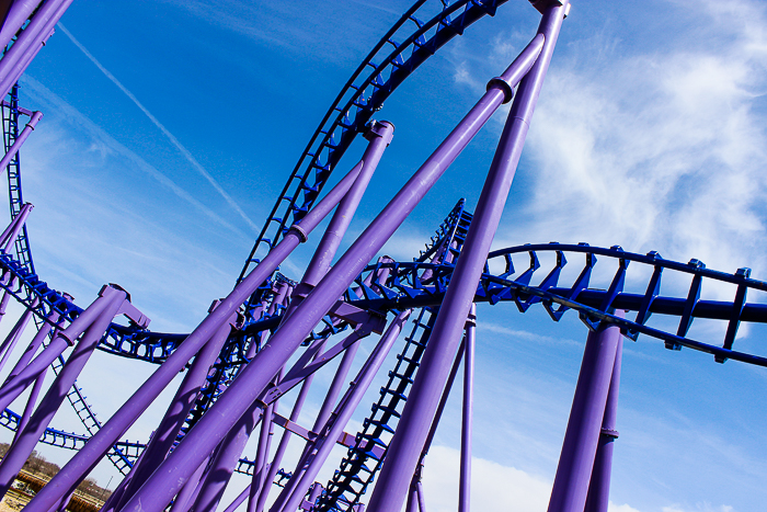 The Nopuko Sky Coaster in the Udara realm at Lost Island Theme Park, Waterloo, Iowa