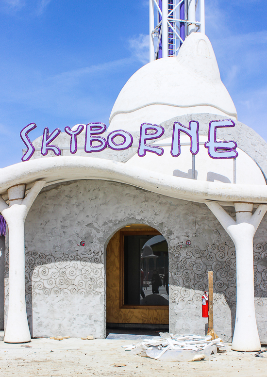 The Skyborne ride in the Udara realm at Lost Island Theme Park, Waterloo, Iowa