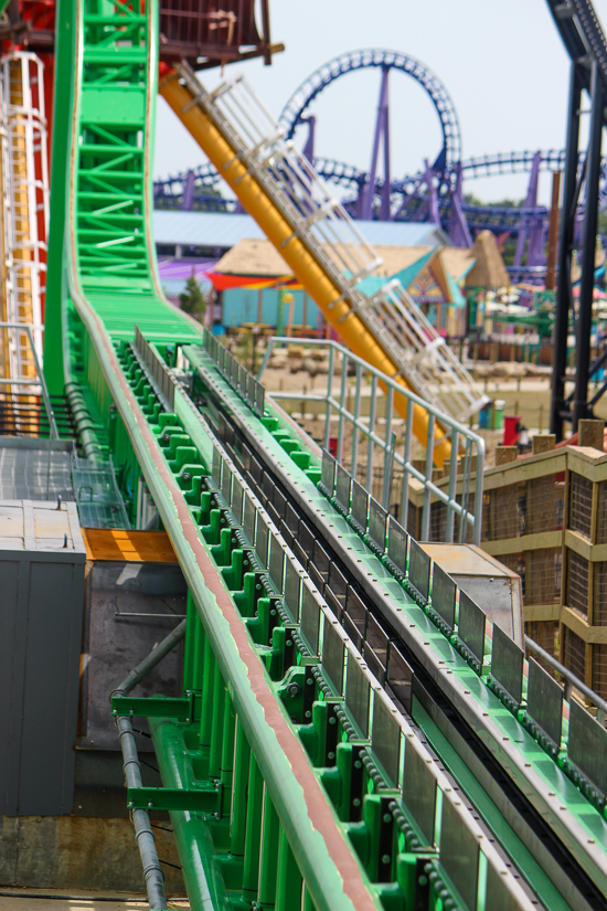 The Matugani coaster in the Mura Realm at Lost Island Theme Park, Waterloo, Iowa