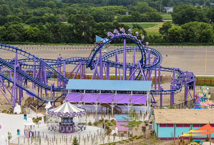 The Nopuko Sky Coaster at Lost Island Theme Park, Waterloo, Iowa