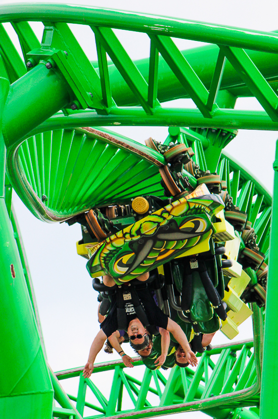 The Matugani launched looping roller coaster at Lost Island Theme Park, Waterloo, Iowa