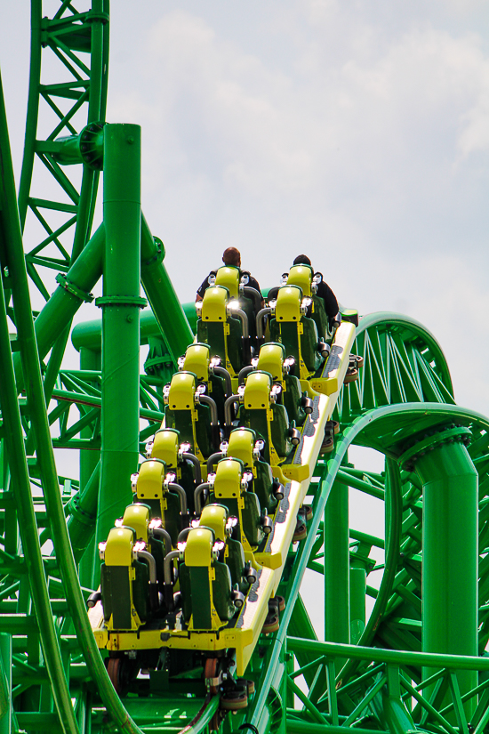 The Matugani launched looping roller coaster at Lost Island Theme Park, Waterloo, Iowa