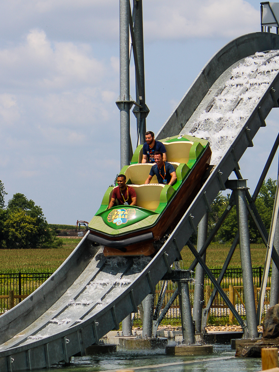 Yuta Falls flume ride at Lost Island Theme Park, Waterloo, Iowa