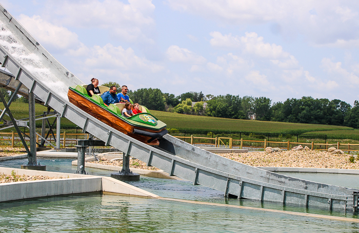 Yuta Falls flume ride at Lost Island Theme Park, Waterloo, Iowa