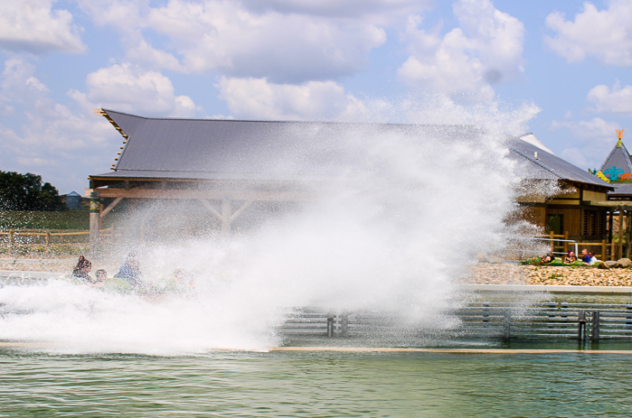 Yuta Falls flume ride at Lost Island Theme Park, Waterloo, Iowa