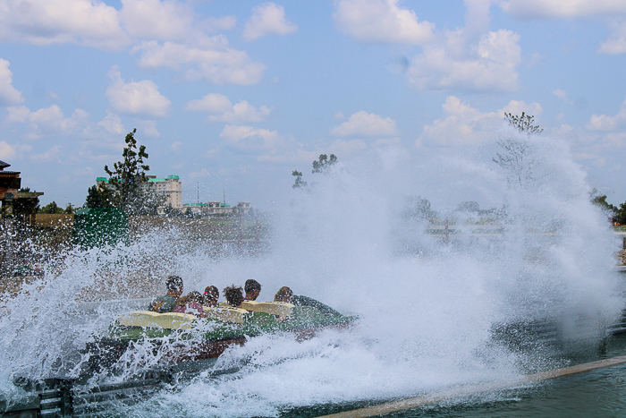 Yuta Falls flume ride at Lost Island Theme Park, Waterloo, Iowa