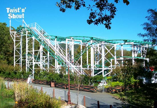 The Twist 'N Shout Rollercoaster at Magic Springs Amusement Park, Hot Springs, AR