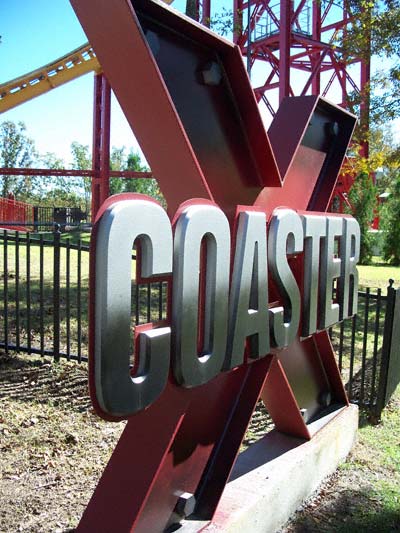 The X-Coaster Rollercoaster at Magic Springs Amusement Park, Hot Springs, AR