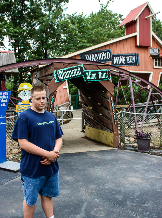 The diamond mine run roller Coaster at Magic Springs and Crystal Falls Water and Theme Park, Hot Springs, Arkansas