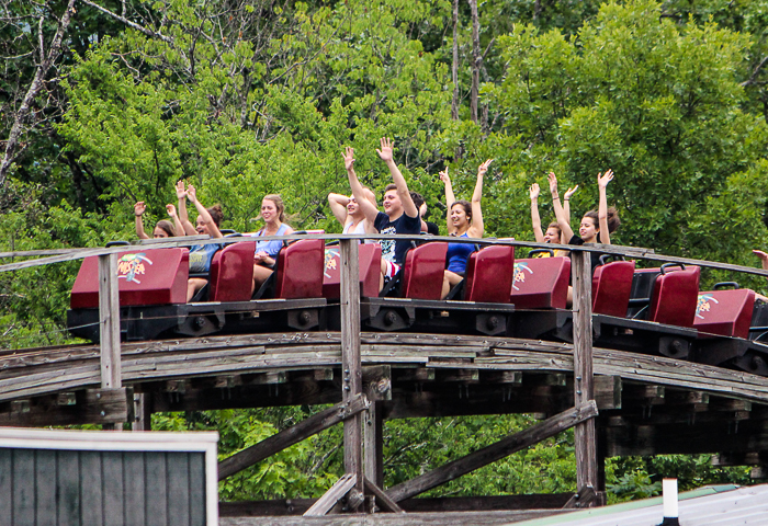 The Arkansas Twister roller coaster at Magic Springs and Crystal Falls Water and Theme Park, Hot Springs, Arkansas