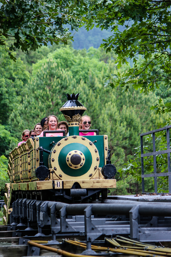 The Big Bad John roller coaster at Magic Springs and Crystal Falls Water and Theme Park, Hot Springs, Arkansas