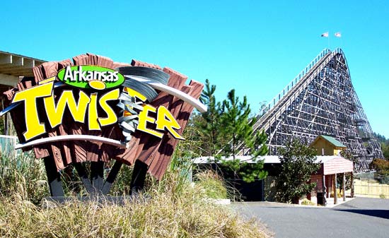 The Arkansas Twister Rollercoaster at Magic Springs Amusement Park, Hot Springs, AR