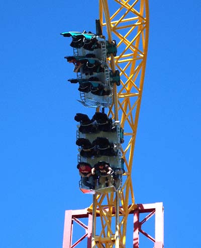 The X-Coaster Rollercoaster at Magic Springs Amusement Park, Hot Springs, AR