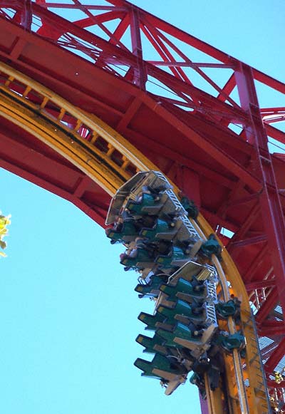  The X-Coaster Rollercoaster at Magic Springs Amusement Park, Hot Springs, AR