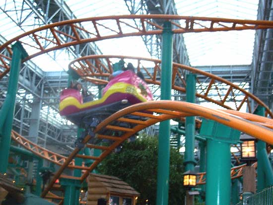 The Timberland Twister Rollercoaster at The Park at Mall of America, Bloomington, Minnesota