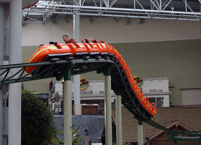 The Pepsi Orange Streak Rollercoaster at Nickelodeon Universe at the Mall of America, Bloomington, MN