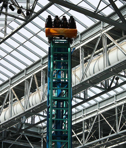 The Spongebob Squarepants Rock Bottom Plunge Rollercoaster at Nickelodeon Universe at the Mall of America, Bloomington, MN
