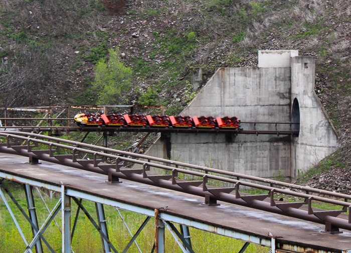 The Dragon Mountain Rollercoaster at Marineland of Canada, Niagara Falls, Ontario