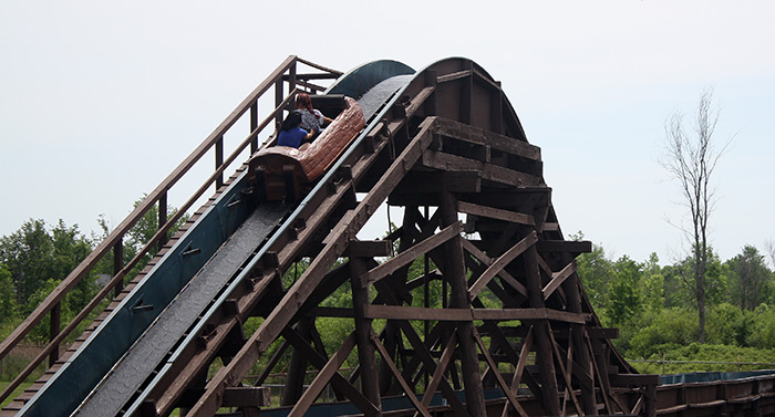 The Old Mill Scream Log Flume at Martin's Fantasy Island Amusement Park, Grand Island, New York