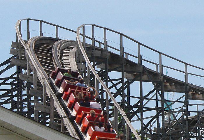 The Silver Comet Roller Coaster at Martin's Fantasy Island Amusement Park, Grand Island, New York