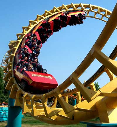 The Corkscrew Rollercoaster at Michigan's Adventure, Muskegon, MI