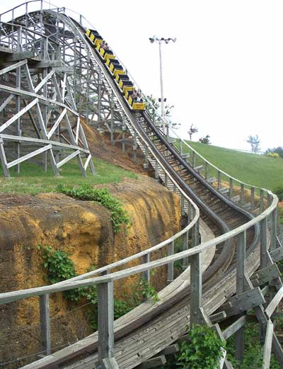 Pegasus Rollercoaster at Mt. Olympus Water & Theme Park, Wisconsin Dells, Wisconsin