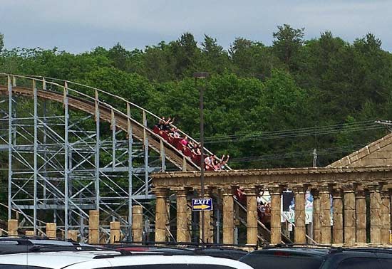 Hades Rollercoaster at Mt. Olympus Water & Theme Park, Wisconsin Dells, Wisconsin