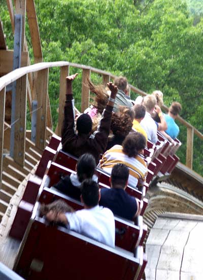 Hades Rollercoaster at Mt. Olympus Water & Theme Park, Wisconsin Dells, Wisconsin