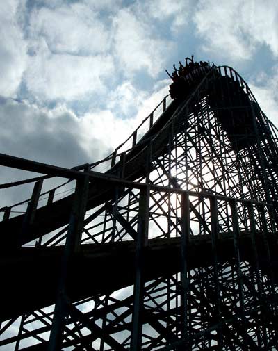 Hades Rollercoaster at Mt. Olympus Water & Theme Park, Wisconsin Dells, Wisconsin