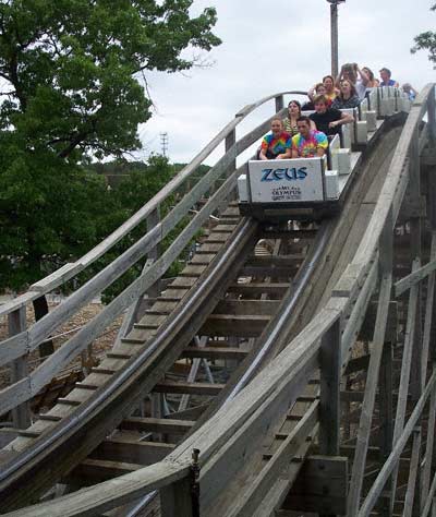 Zeus Rollercoaster at Mt. Olympus Water & Theme Park, Wisconsin Dells, Wisconsin