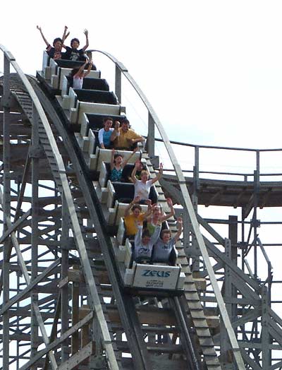 Zeus Rollercoaster at Mt. Olympus Water & Theme Park, Wisconsin Dells, Wisconsin