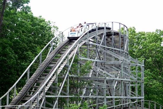 Zeus Rollercoaster at Mt. Olympus Water & Theme Park, Wisconsin Dells, Wisconsin