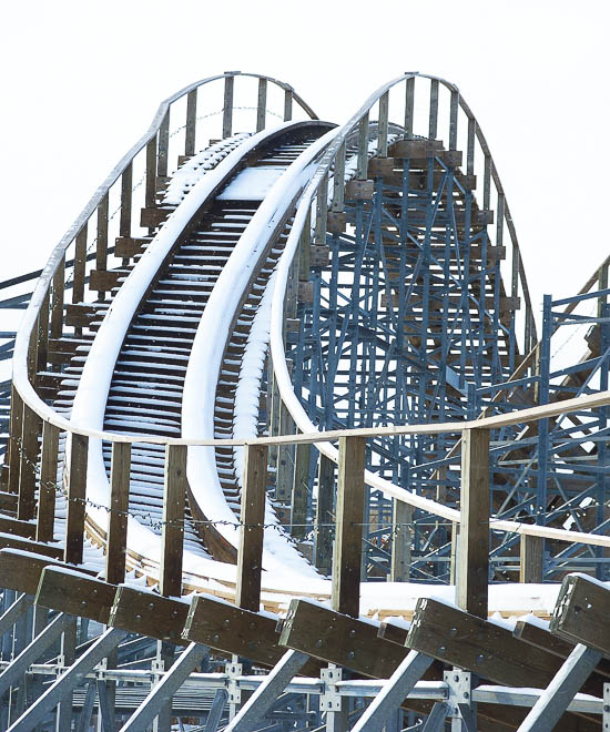 Hades Roller Coaster at Mount Olympus Theme & Water Park, Wisconsin Dells, Winter 2008