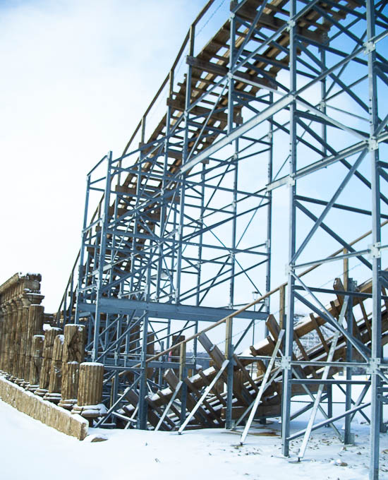 Hades Roller Coaster at Mount Olympus Theme & Water Park, Wisconsin Dells, Winter 2008