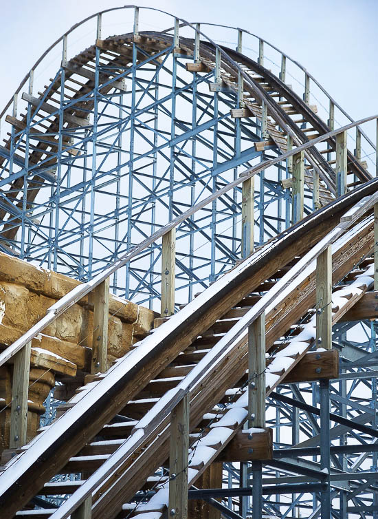 Hades Roller Coaster at Mount Olympus Theme & Water Park, Wisconsin Dells, Winter 2008