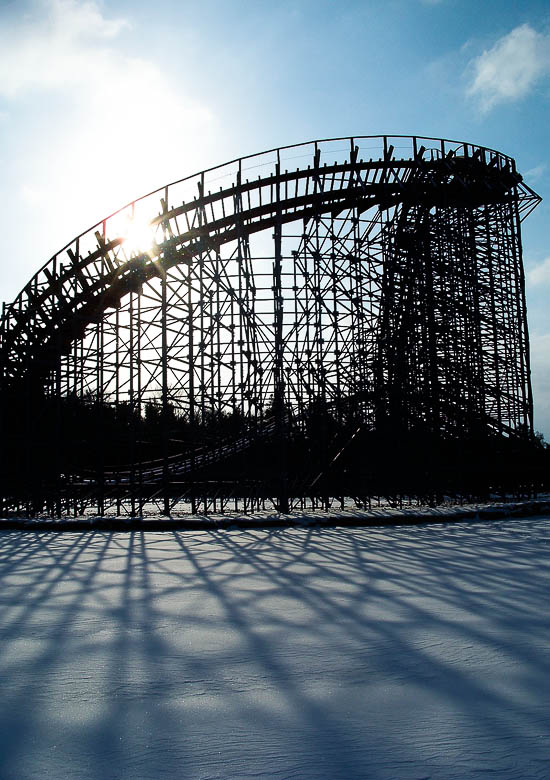 Hades Roller Coaster at Mount Olympus Theme & Water Park, Wisconsin Dells, Winter 2008