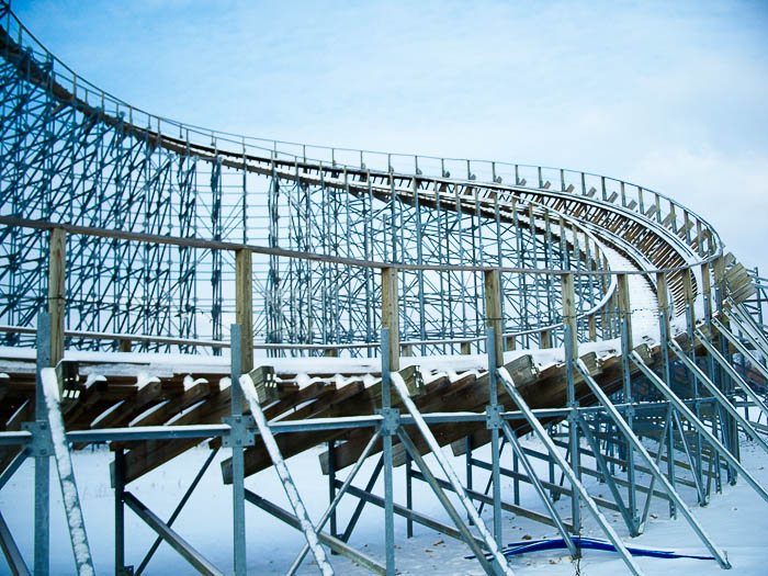 Hades Roller Coaster at Mount Olympus Theme & Water Park, Wisconsin Dells, Winter 2008