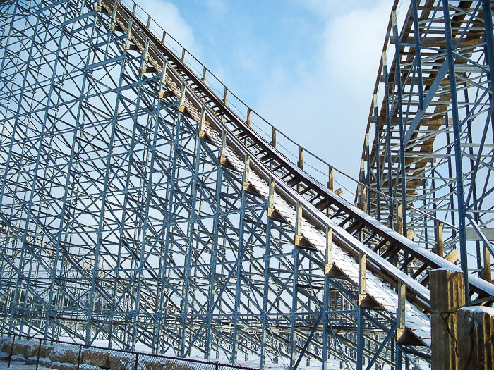 Hades Roller Coaster at Mount Olympus Theme & Water Park, Wisconsin Dells, Winter 2008